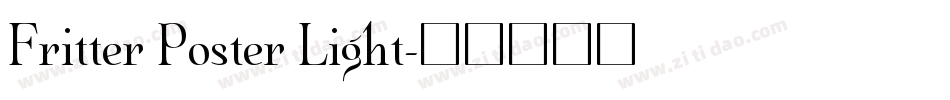Fritter Poster Light字体转换